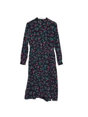 Vintage Talbots Floral Corduroy Dress Petite Size 10? Long Cottagecore Priarie